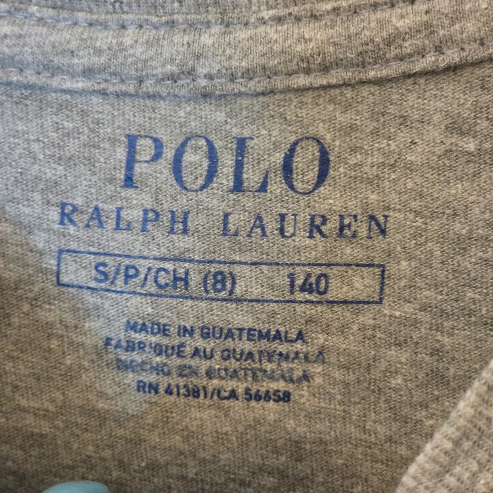 Polo Ralph Lauren Kids Polo Bear Colorblock T-Shirt Gray Green Burgundy Size 8